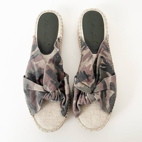 Splendid Espadrille Slide Sandals Women's Size 10 Camo Albany Platform Slip On - Picture 1 of 9